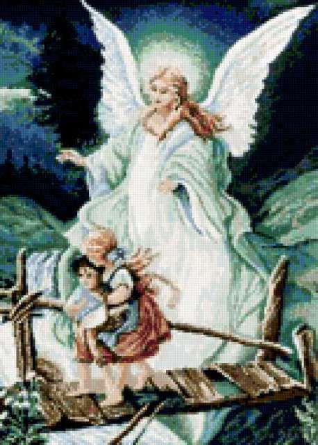№482 Икона Ангел Хранитель Набор для вышивания крестом